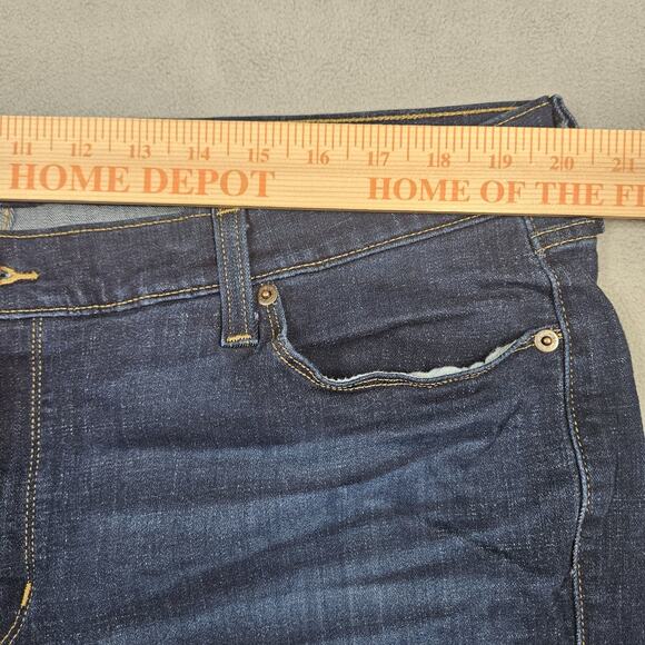 Levis Classic Boot Jeans Womens 20W Dark Wash Blue Stretch Denim Mid Rise - Picture 9 of 13